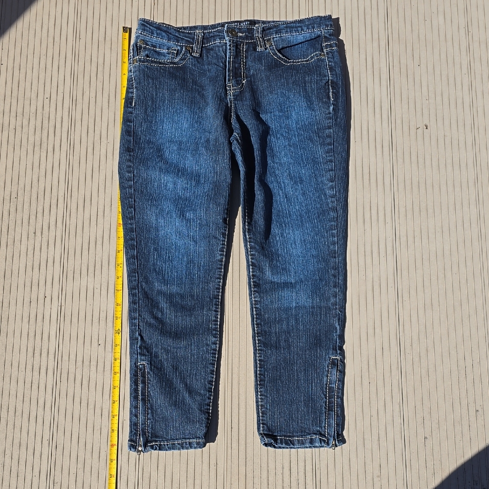 Nine West Dark Blue Cropped Ankle Jeans